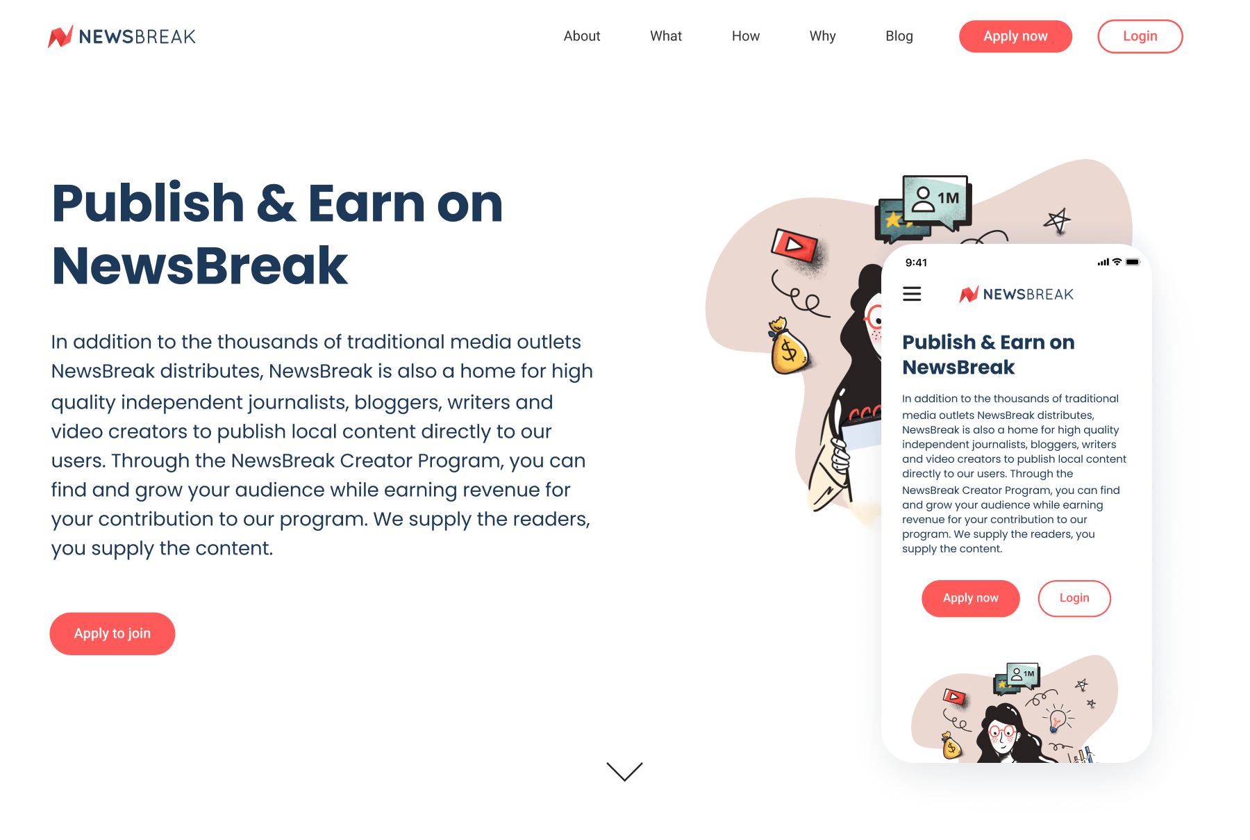 NewsBreak Content Creation through Web Applications